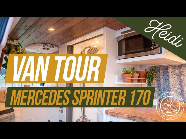 VAN TOUR - Mercedes Sprinter 170 with Shower - Custom Camper Van Build Conversion