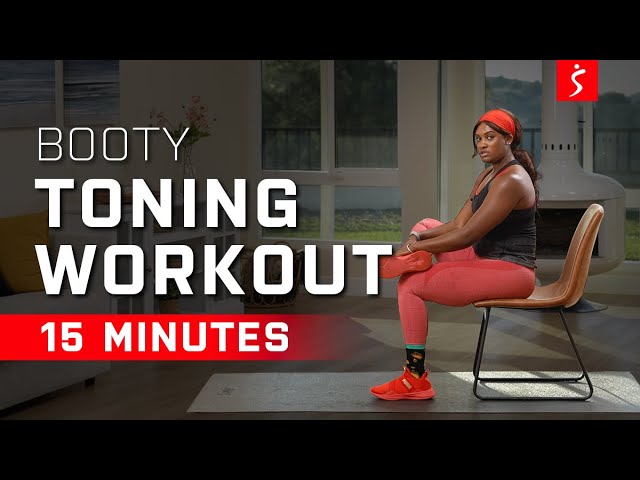 15 Minute GLUTE Workout | Tone Your Booty On A Chair