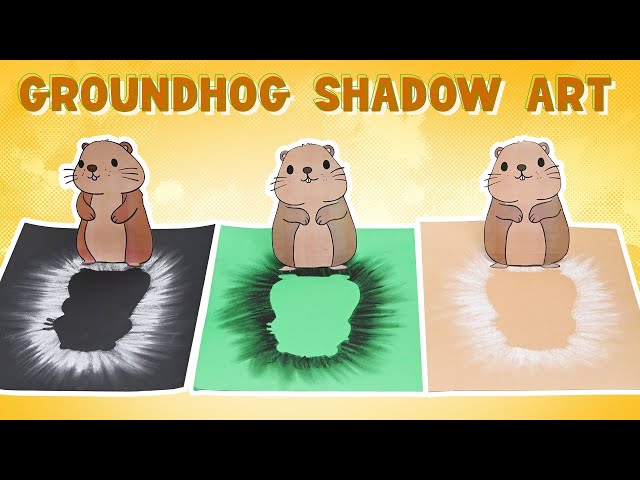 Groundhog Shadow Art | Fun and Easy Groundhog Day Craft