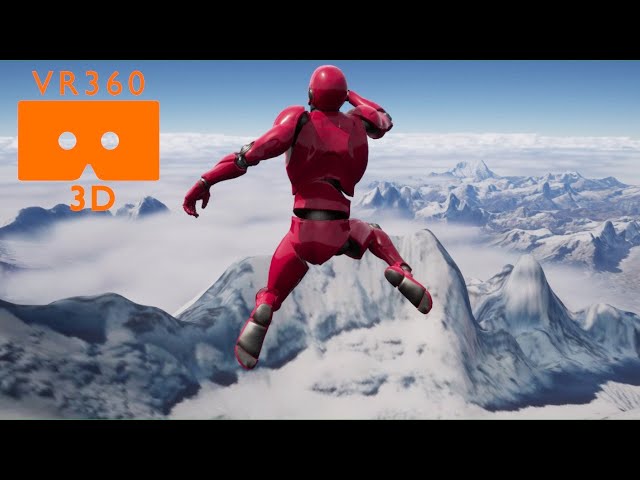 VR 360 - Jumping down the Everest! - Ragdoll Physics 3D 4k Thrill seeking