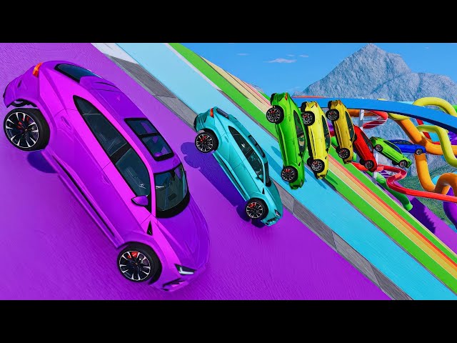 Rainbow Rampage: Insane Descents and Colorful Carnage for Lamborghini Urus