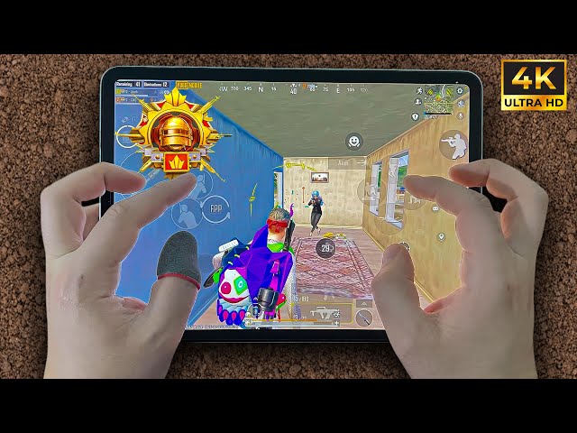 iPad Pro M2 PUBG HANDCAM 🔥 Smooth+120FPS ❤️  Pubg Test/ Gameplay/ Sensitivity + Control 🔥