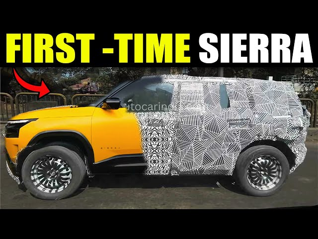 Finally Tata Sierra 2025 First-Time Spot in Indian Roads🔥 | Engine Testing & Design Changes!