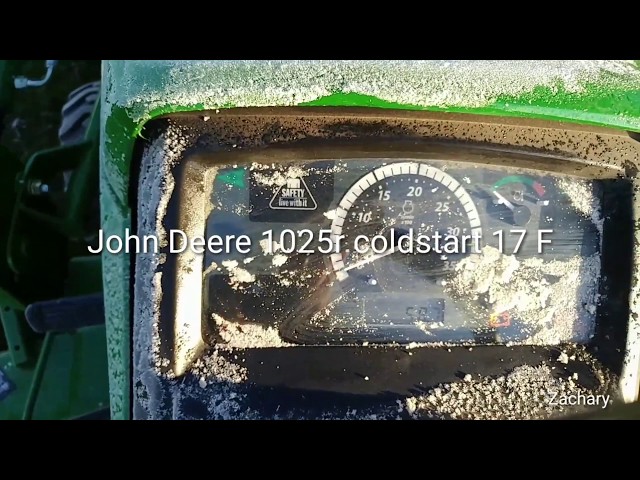 John Deere 1025r start (17°F)