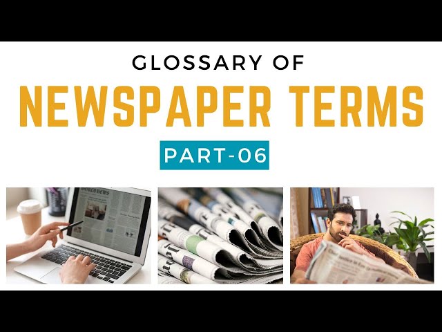 584. Glossary of Newspaper Terms (Part-06) I Basic Terms of Newspaper I IIMC I CUET UG I CUET PG