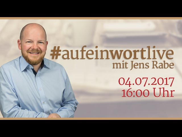 #aufeinwort mit Jens Rabe LIVE