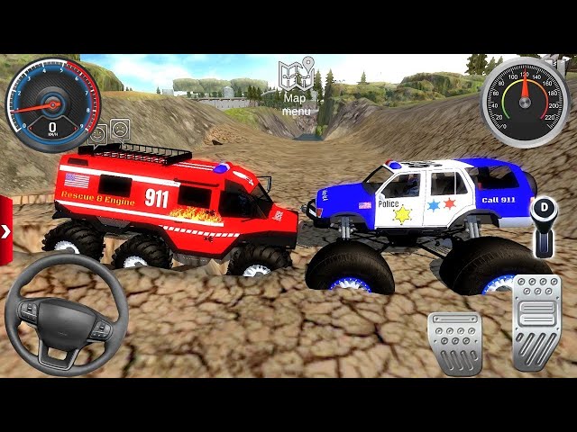 Juegos De Carros Police Monster Truck Impossible Stunts Car Extreme Racing For Android Mud Gameplay