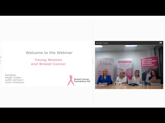 BCFNZ Webinar: Young Women and Breast Cancer