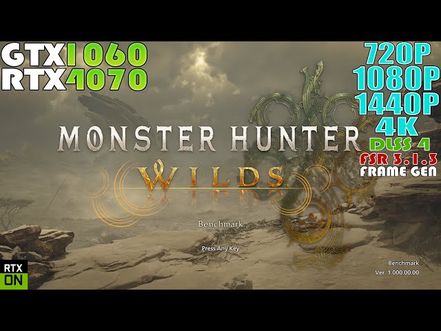 GTX 1060 - RTX 4070 ~ Monster Hunter Wilds Benchmark Tool Tested | 720P, 1080P, 1440P & 4K QUALITY