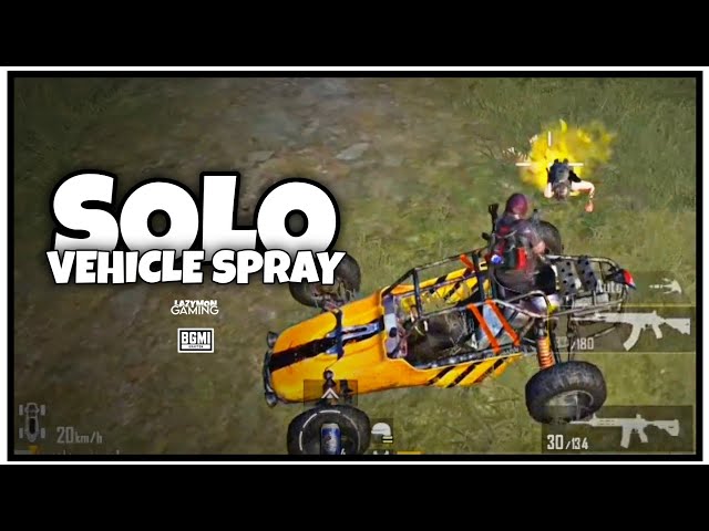 BGMI Solo Running Vehicle Spray | Lazymon Gaming |