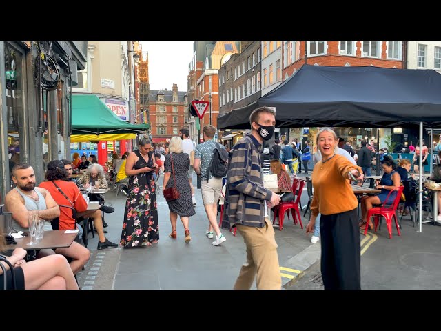 Lively Soho & West End on Sunny Bank Holiday 🥳 London Walk | 4K HDR | May 2021