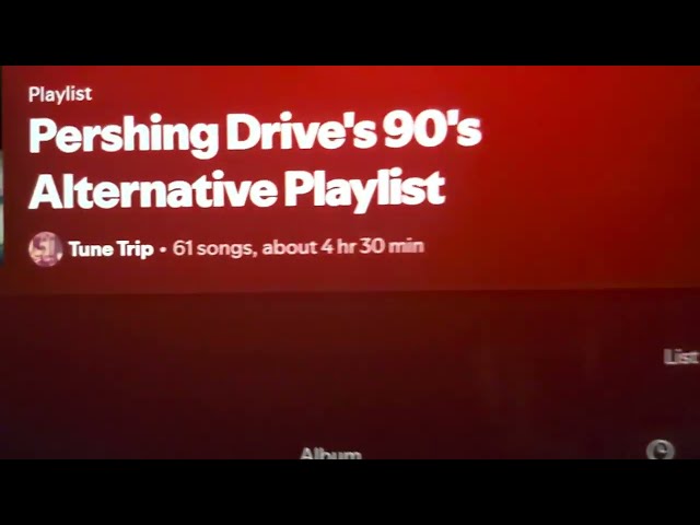 Pershing Drive's 90's Playlist on Spotify, Influencers from 1990's on: Tune Trip; 61 songs, 4.5 hrs