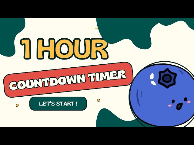 BLUEBERRY COUNTDOWN ! 🫐 60 MINUTES 1 HOUR 60:00 countdown timer from 60 minutes to zero in seconds