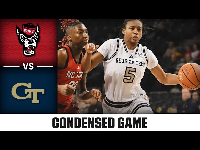 NC State vs. Georgia Tech Condensed Game | 2024-25 ACC Women's Basketball