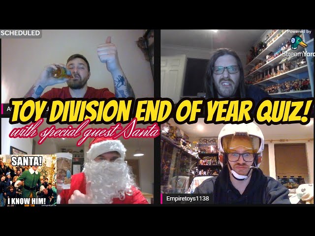 TOY DIVISION END OF YEAR QUIZ. JOIN US AND SANTA FOR SOME TOY GIVERWAYS!