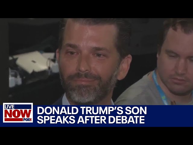 Donald Trump Jr. speaks after GOP debate, says he hasn't spoken with his dad | LiveNOW from FOX