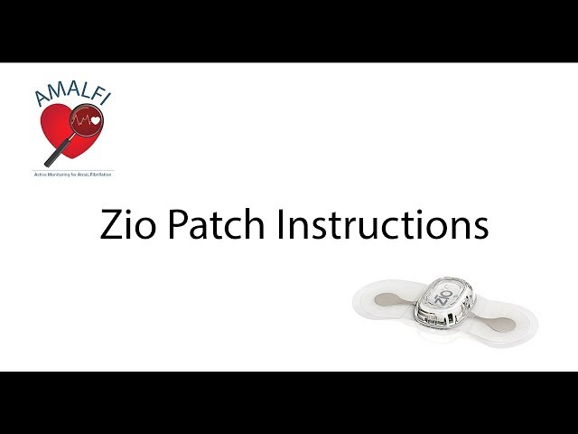 AMALFI Zio Patch instructions