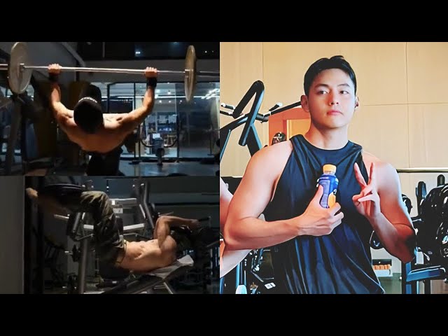 Full video! ARMY Hysterical Seeing Taehyung doing physical exercise at the GYM