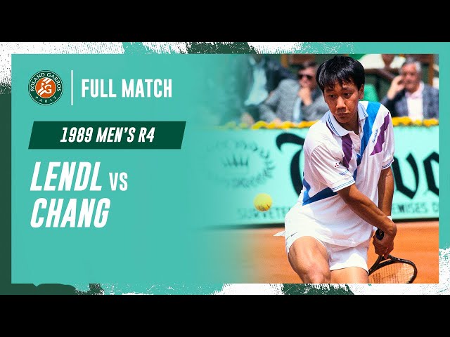 Chang vs Lendl 1989 Men's round 4 Full Match | Roland-Garros