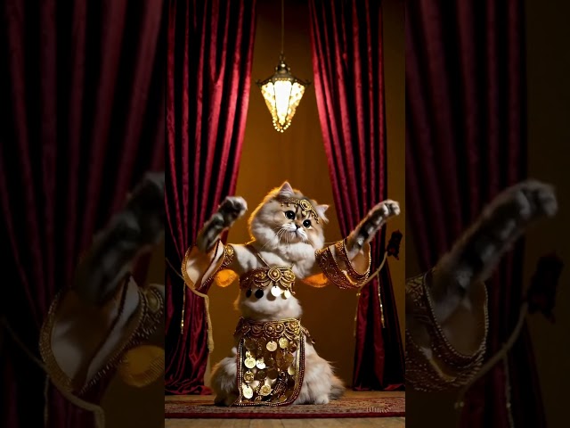 Belly Dancing Cat in Arabic Style – The Cutest Performance Ever!