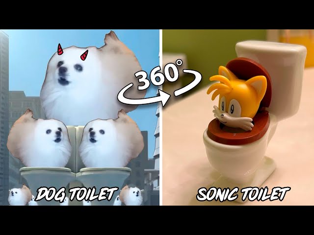 Skibidi Dog Toilet 11 vs Sonic Toilet 3 | 360º VR