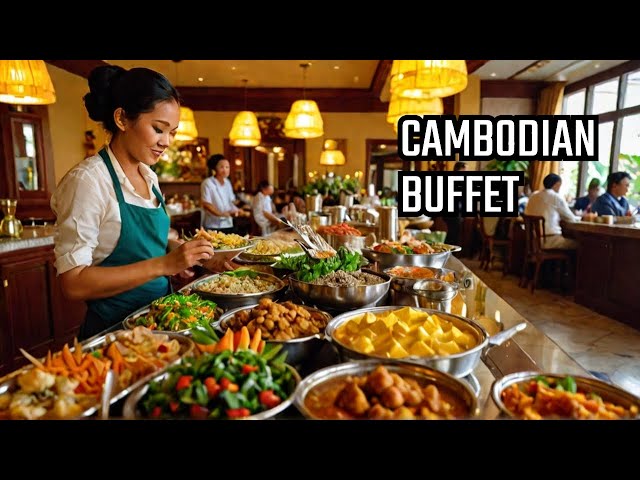 Primitive Technology, How I eat a Special Buffet in The Great Restaurant Phnom Penh of Cambodia?