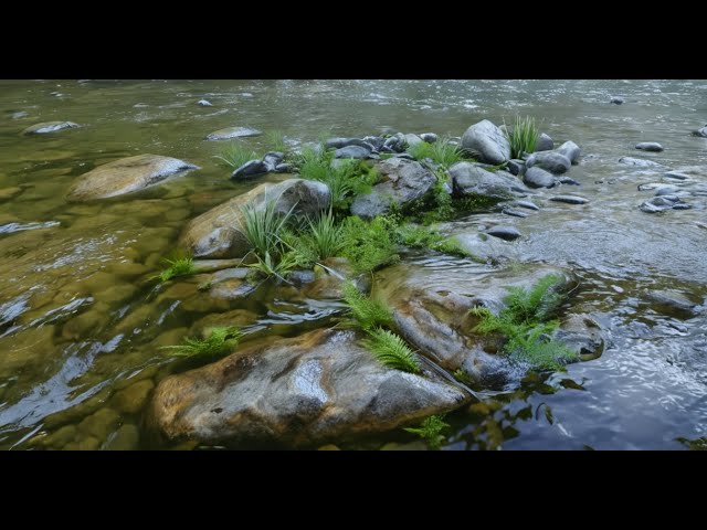 The sound of water creates a calm atmosphere