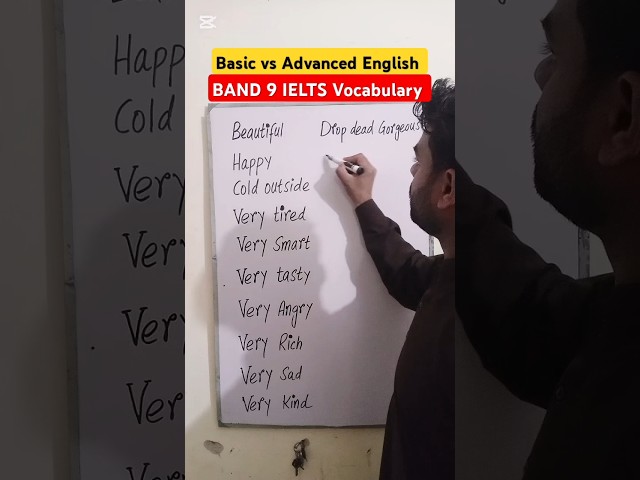 Basic vs Advanced English | BAND 9 IELTS Vocabulary | IELTS Writing and Speaking Vocabulary #ielts