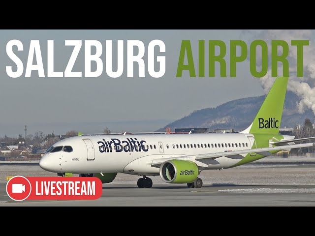 24/7 Live Stream (Pre-Recorded) | Continuous Plane Spotting from Salzburg Airport in Austria