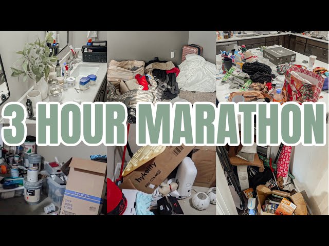 2025 EXTREME CLEANING MARATHON | 3 HOUR CLEAN WITH ME | WHOLE HOUSE CLEAN DECLUTTER ORGANIZE