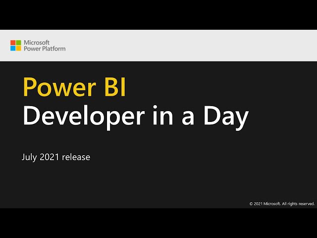 Welcome and Course Introduction | Power BI Developer in a Day