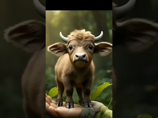 The Cutest Animals #cute #funny #buffalo #adorable #animals #cow #animation