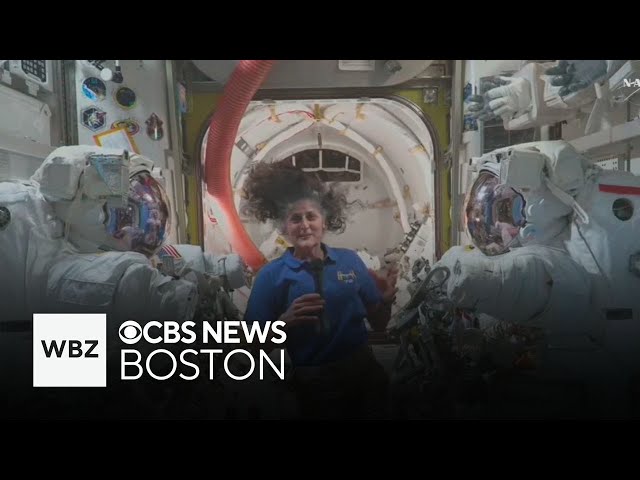 Astronaut Suni Williams speaks with Needham High School students from ISS