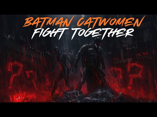 BATMAN and CATWOMEN fight together #batman #arkhamknight #ps5 #psgaming #batmanarkhamcity