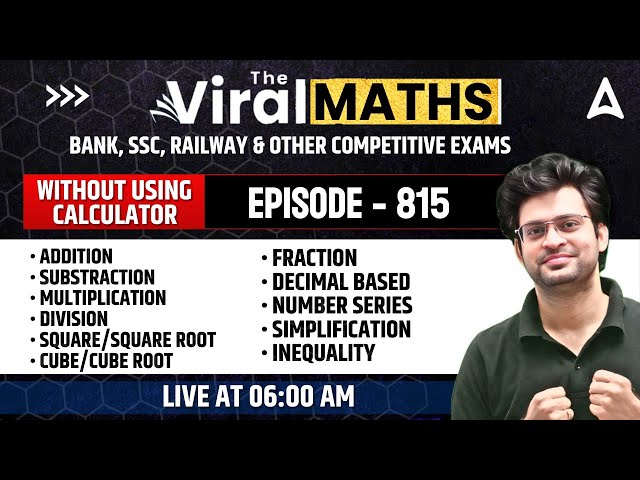 Viral Maths for Bank Exams | Simplification & No. Series Inequality | Arithmetic & DI by Navneet Sir