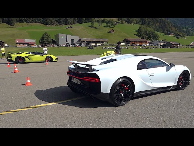 Bugatti Chiron Sport vs Lamborghini Aventador SVJ Roadster