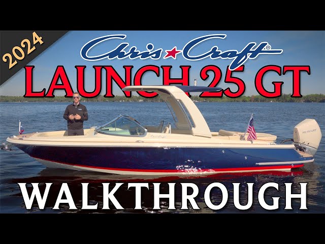 Chris-Craft Launch 25 GT with Folding Top, Mercury Verado 300, and Seakeeper Ride - 2024 Walkthrough