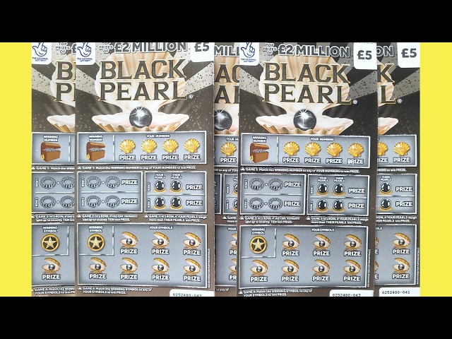 £25 5x £2 MILLION BLACK PEARL Scratch Card ASMR National Lottery Scratchcards