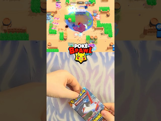 Surging Sparks Pokemon Pack Ripping x Brawl Stars #brawlstarsgame #pokemonsurgingsparks