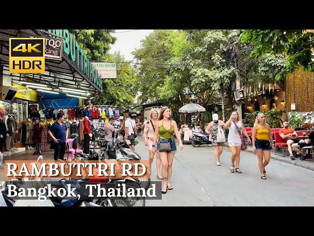 [BANGKOK] Rambuttri Road "Most Unique Travel Experience For Tourists"| Thailand [4K HDR Walk Around]