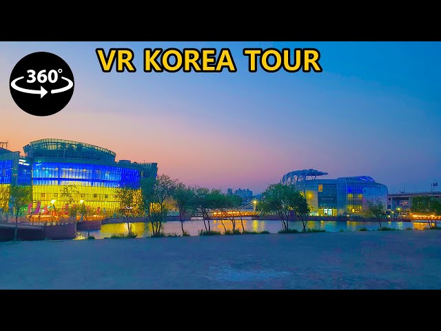 [4K 360° WALK] 반포대교 달빛 무지개 분수 야경산책- Banpo Bridge Moonlight Rainbow Fountain, Seoul VR walk tour