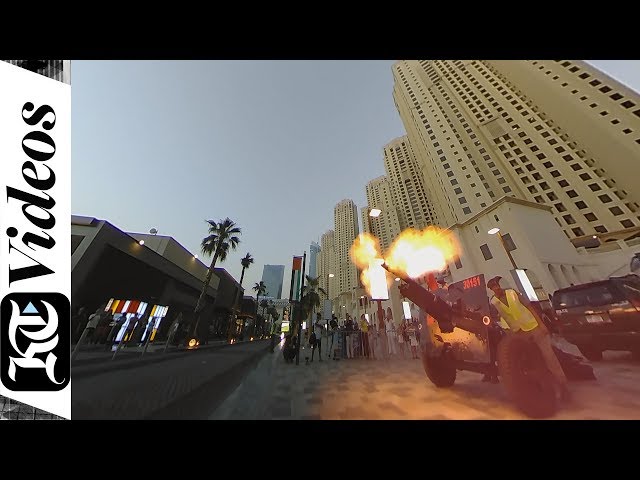 360° Video of the cannon being fired at JBR in Dubai