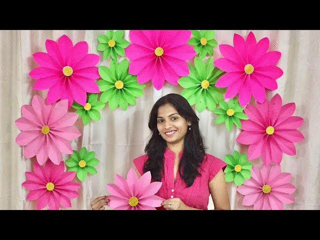 Very Easy Paper Flower Decoration at home | Decoration ideas for any occasion at home