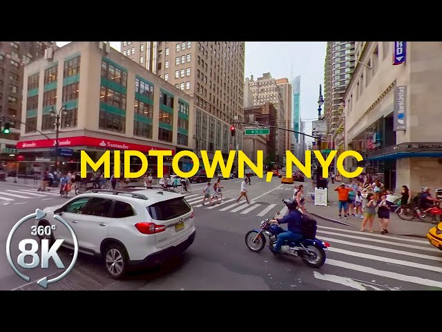 Virtual Trip to Manhattan Midtown, New York City in 8K - Onewheel City Ride in 360˚ VR