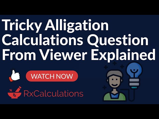 Tricky Alligation Calculations Question from Viewer Explained