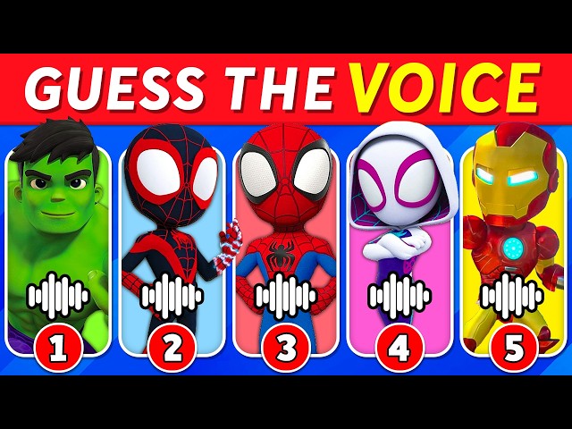 🔊 Guess the SPIDEY Characters by Their Voice 🕷️🦸‍♂️ | Spidey and His Amazing Friends Quiz