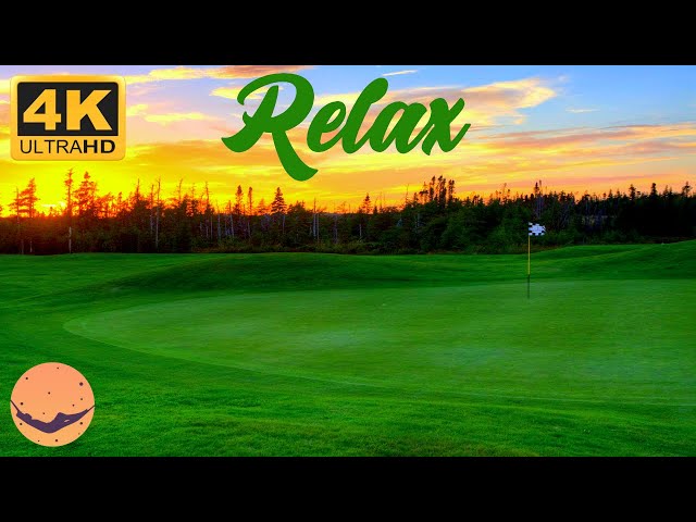 Golf - Relaxing Piano Music - Golf Course Ambience in 4K UHD - Golf Course 4K (Relaxation Film)