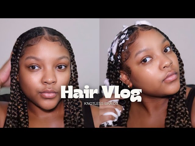 HOW I PART AND BRAID MY OWN HAIR! (KNOTLESS BRAIDS TUTORIAL)