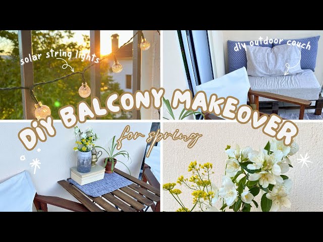 Transforming our balcony into a Cozy Outdoor Retreat ☀️ | DIY BALCONY MAKEOVER