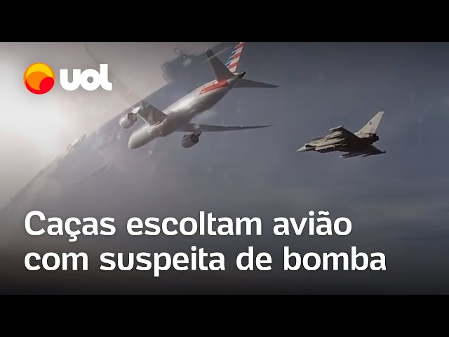 Caças da Força Aérea Italiana escoltam avião da American Airlines após ameaça de bomba